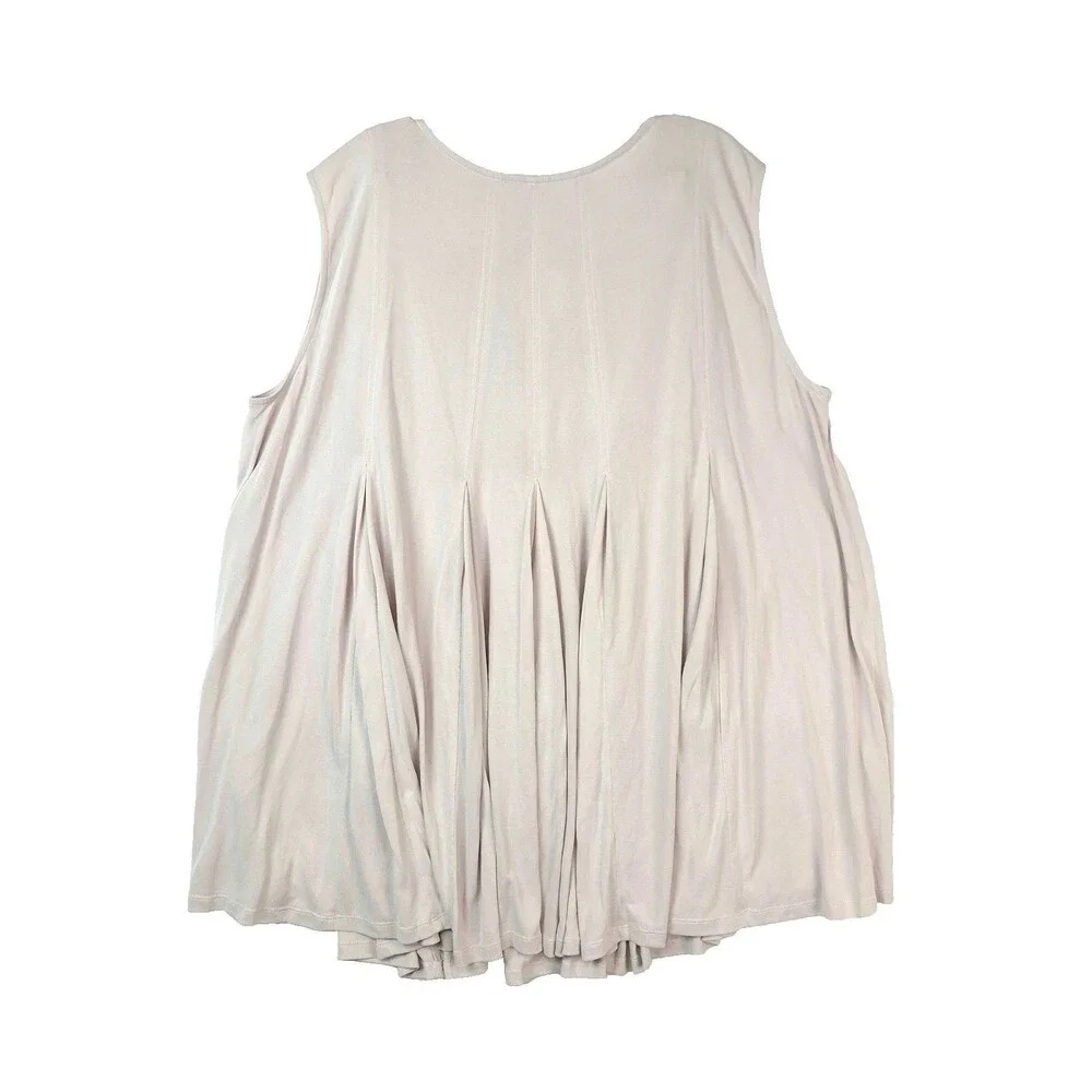 Free People Sasha Oversized Sleevless Tunic Top Lilac Modal Pintuck Flowy NEW